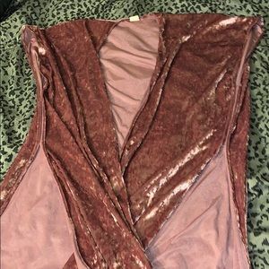 Cardigan pink velvet